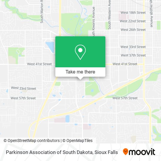 Mapa de Parkinson Association of South Dakota