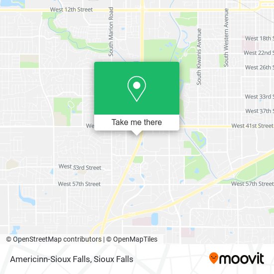 Americinn-Sioux Falls map