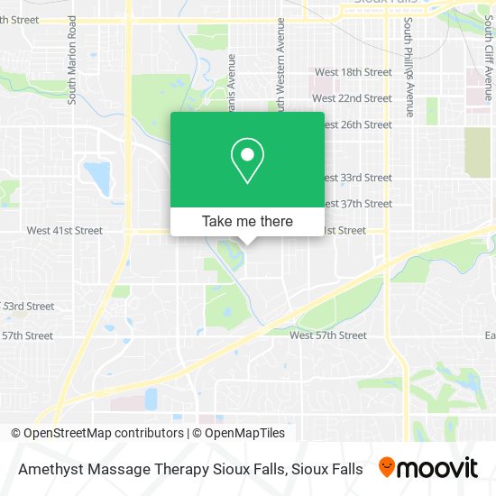 Amethyst Massage Therapy Sioux Falls map