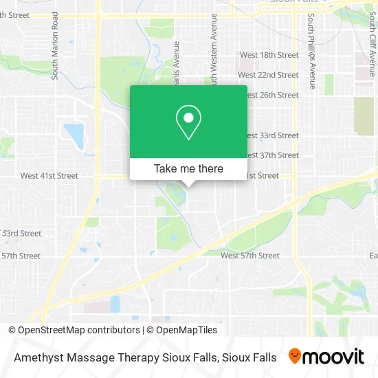 Mapa de Amethyst Massage Therapy Sioux Falls