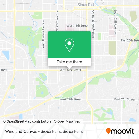 Mapa de Wine and Canvas - Sioux Falls