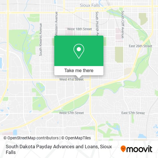 Mapa de South Dakota Payday Advances and Loans