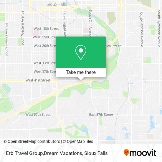 Erb Travel Group,Dream Vacations map