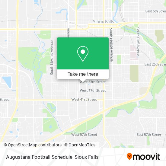 Augustana Football Schedule map