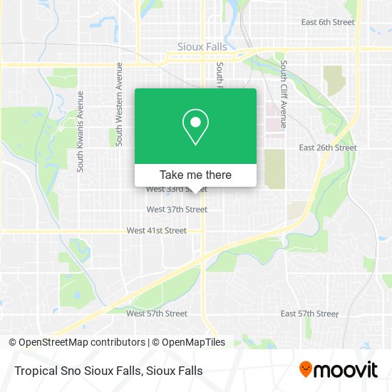 Tropical Sno Sioux Falls map