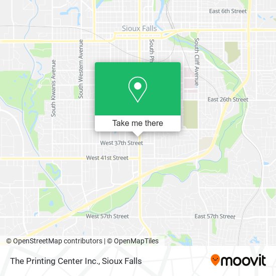 The Printing Center Inc. map