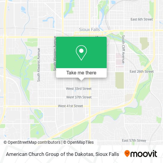 American Church Group of the Dakotas map
