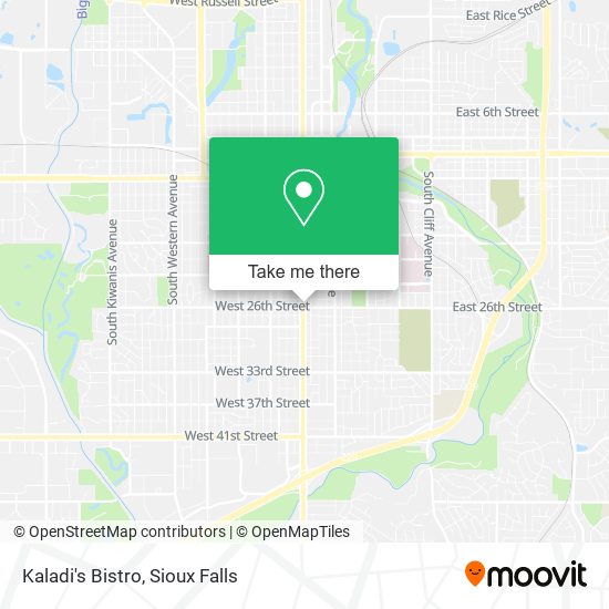 Mapa de Kaladi's Bistro
