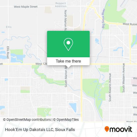 Hook'Em Up Dakota's LLC map