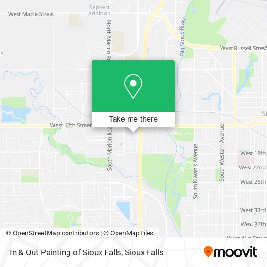 In & Out Painting of Sioux Falls map