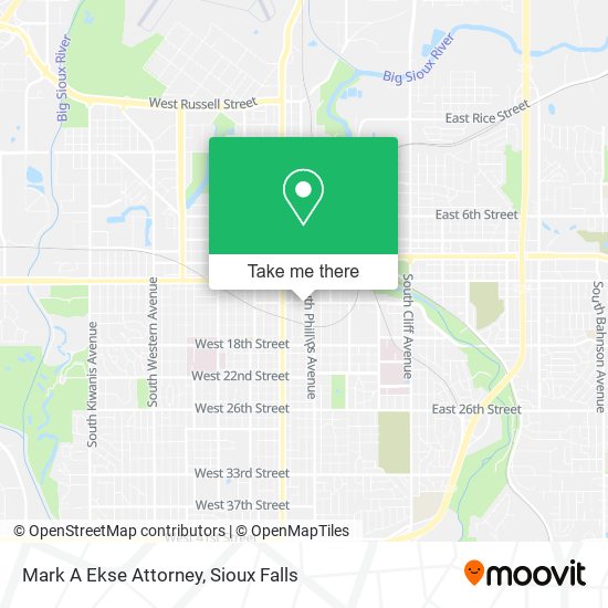 Mark A Ekse Attorney map