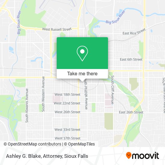 Ashley G. Blake, Attorney map