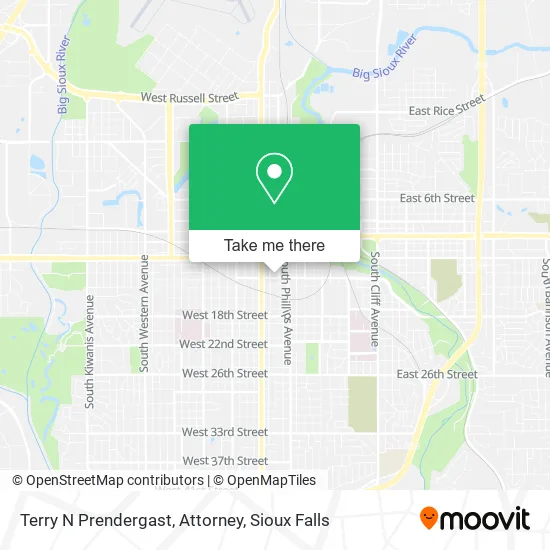 Terry N Prendergast, Attorney map