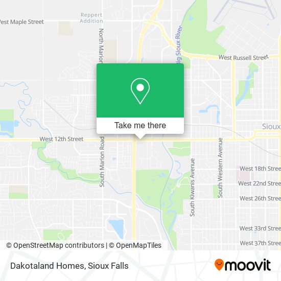 Dakotaland Homes map