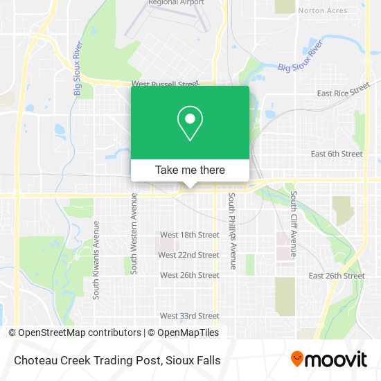 Choteau Creek Trading Post map