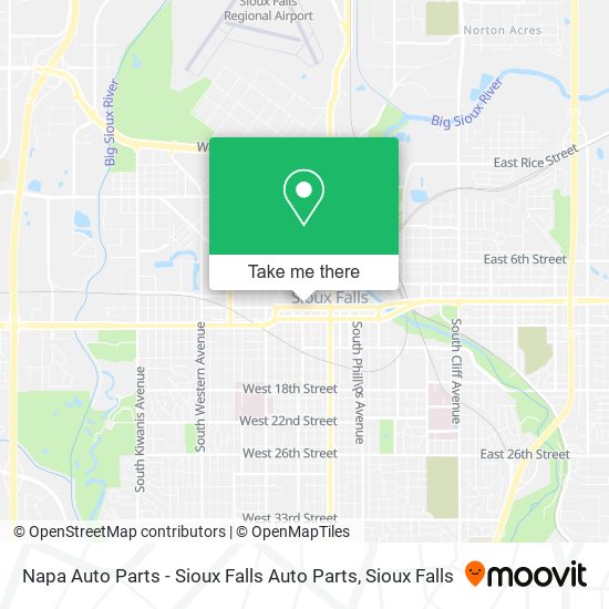 Mapa de Napa Auto Parts - Sioux Falls Auto Parts