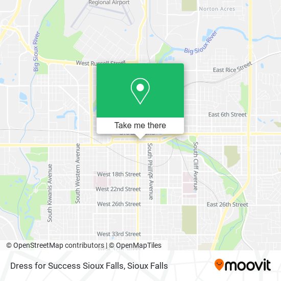 Dress for Success Sioux Falls map