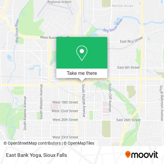 East Bank Yoga map