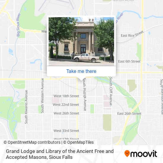 Mapa de Grand Lodge and Library of the Ancient Free and Accepted Masons