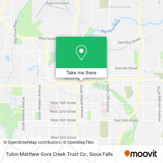 Tobin Matthew Gore Creek Trust Co. map