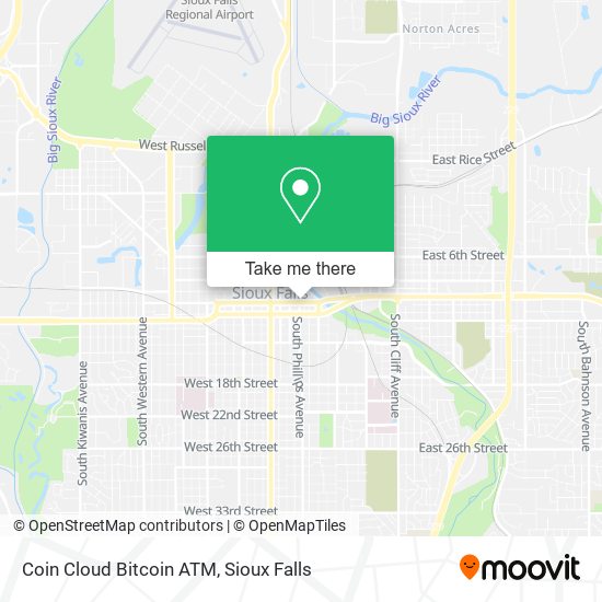 Mapa de Coin Cloud Bitcoin ATM