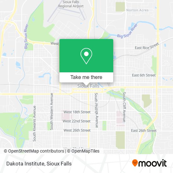 Dakota Institute map