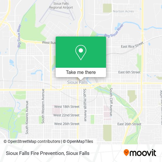 Mapa de Sioux Falls Fire Prevention