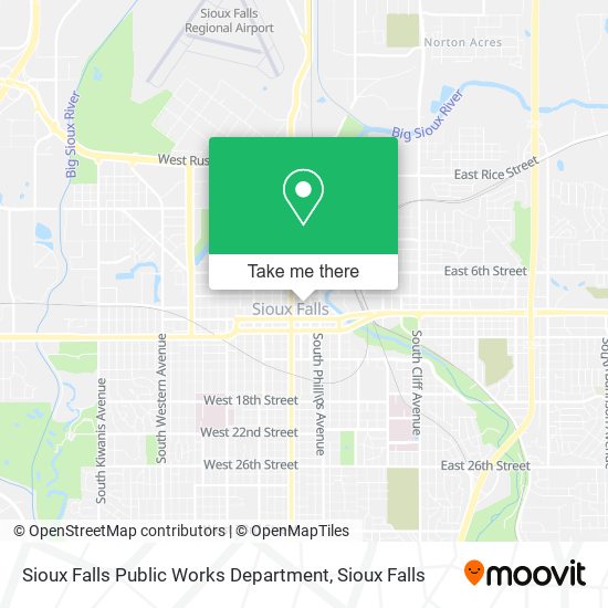 Sioux Falls Public Works Department map