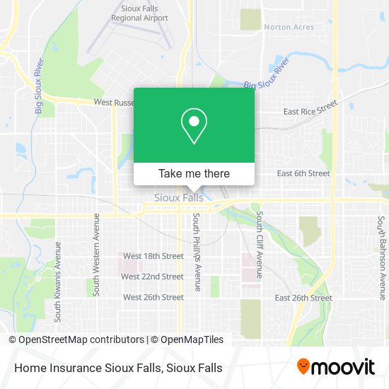 Home Insurance Sioux Falls map