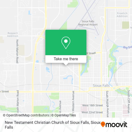 New Testament Christian Church of Sioux Falls map