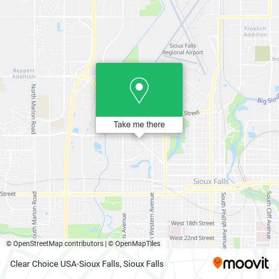 Clear Choice USA-Sioux Falls map