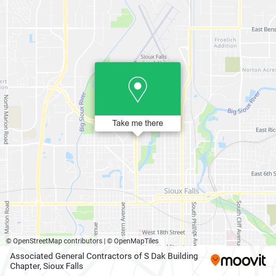 Associated General Contractors of S Dak Building Chapter map