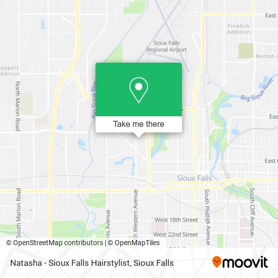 Mapa de Natasha - Sioux Falls Hairstylist