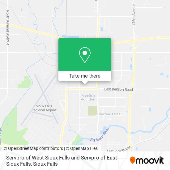 Mapa de Servpro of West Sioux Falls and Servpro of East Sioux Falls