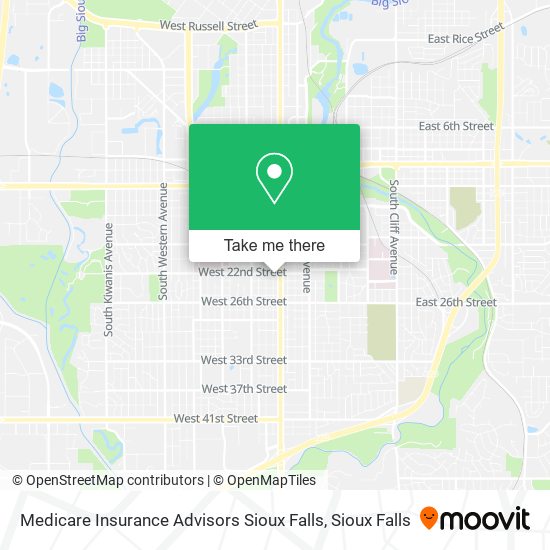 Medicare Insurance Advisors Sioux Falls map
