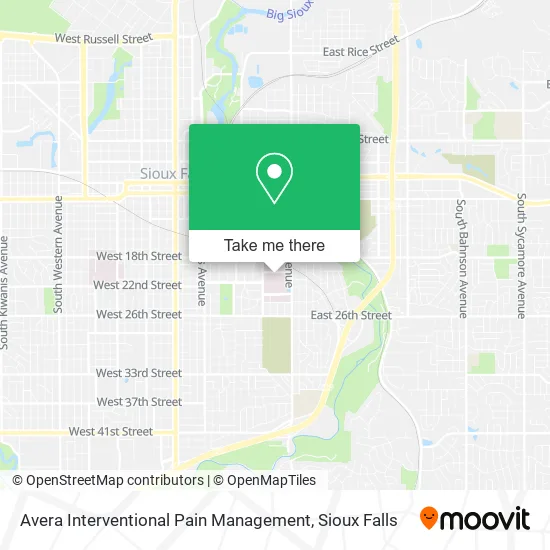 Avera Interventional Pain Management map