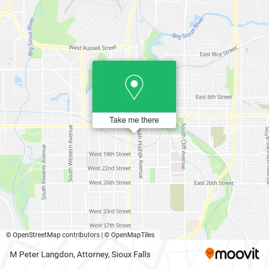 M Peter Langdon, Attorney map
