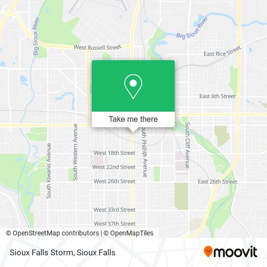 Sioux Falls Storm map