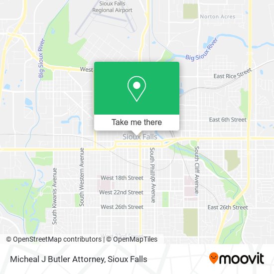 Micheal J Butler Attorney map