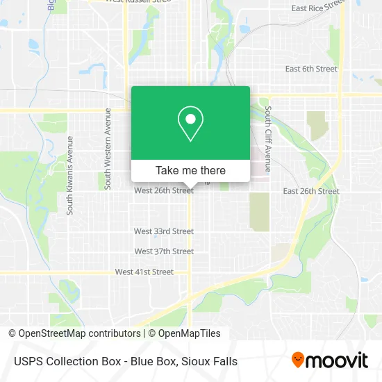 USPS Collection Box - Blue Box map