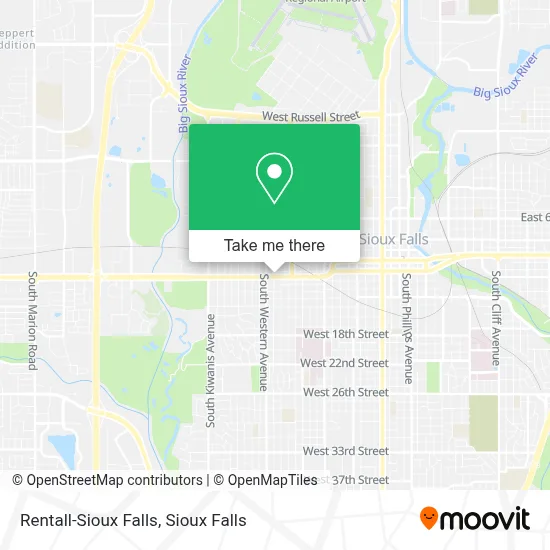 Rentall-Sioux Falls map