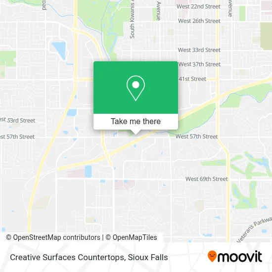 Creative Surfaces Countertops map