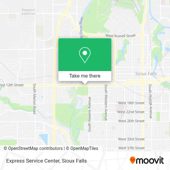 Express Service Center map