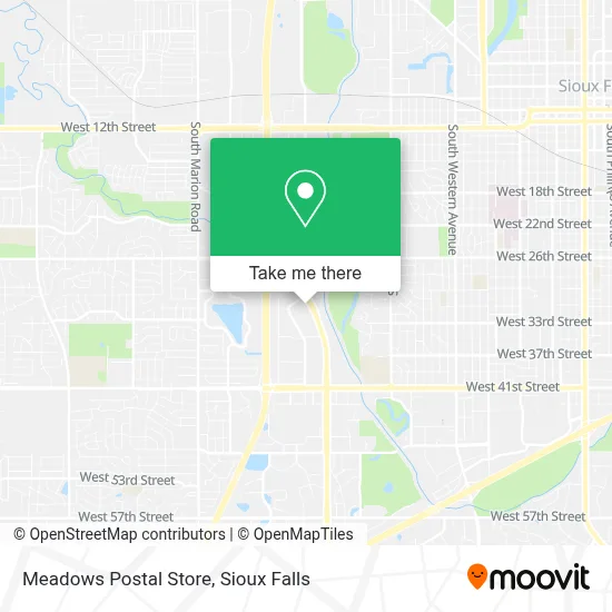Meadows Postal Store map