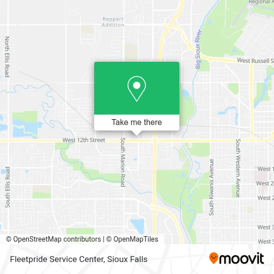 Fleetpride Service Center map
