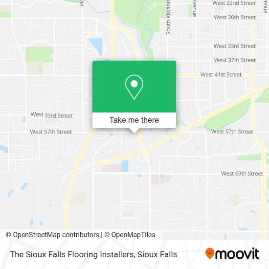 The Sioux Falls Flooring Installers map