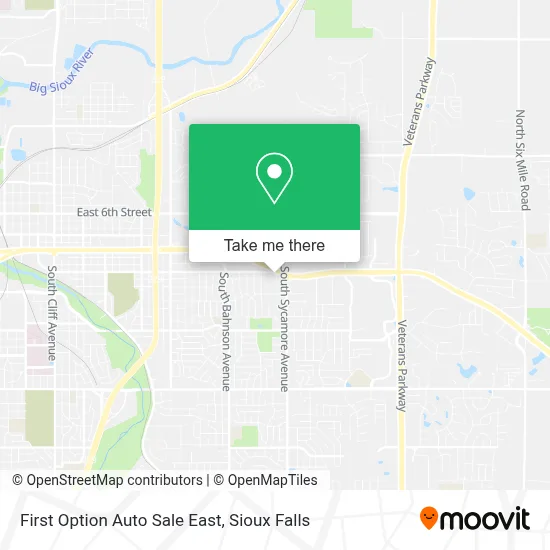 First Option Auto Sale East map