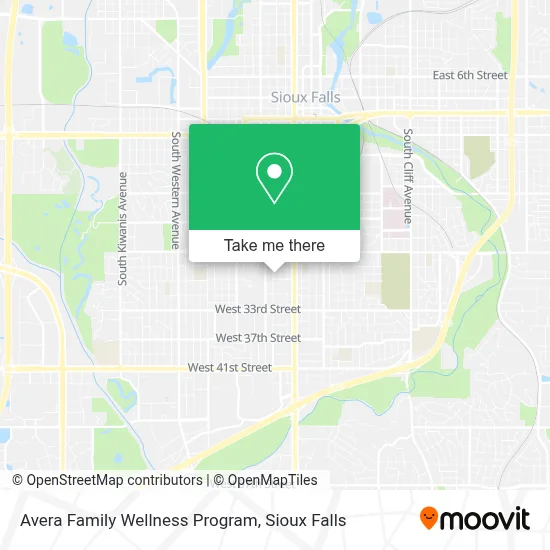 Avera Family Wellness Program map