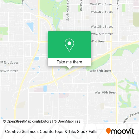 Creative Surfaces Countertops & Tile map
