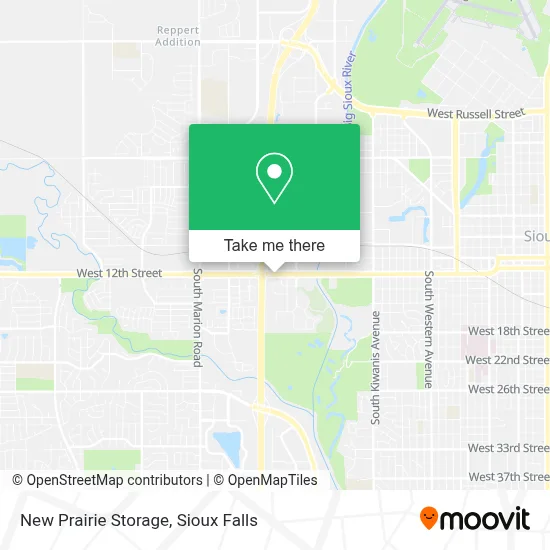 New Prairie Storage map